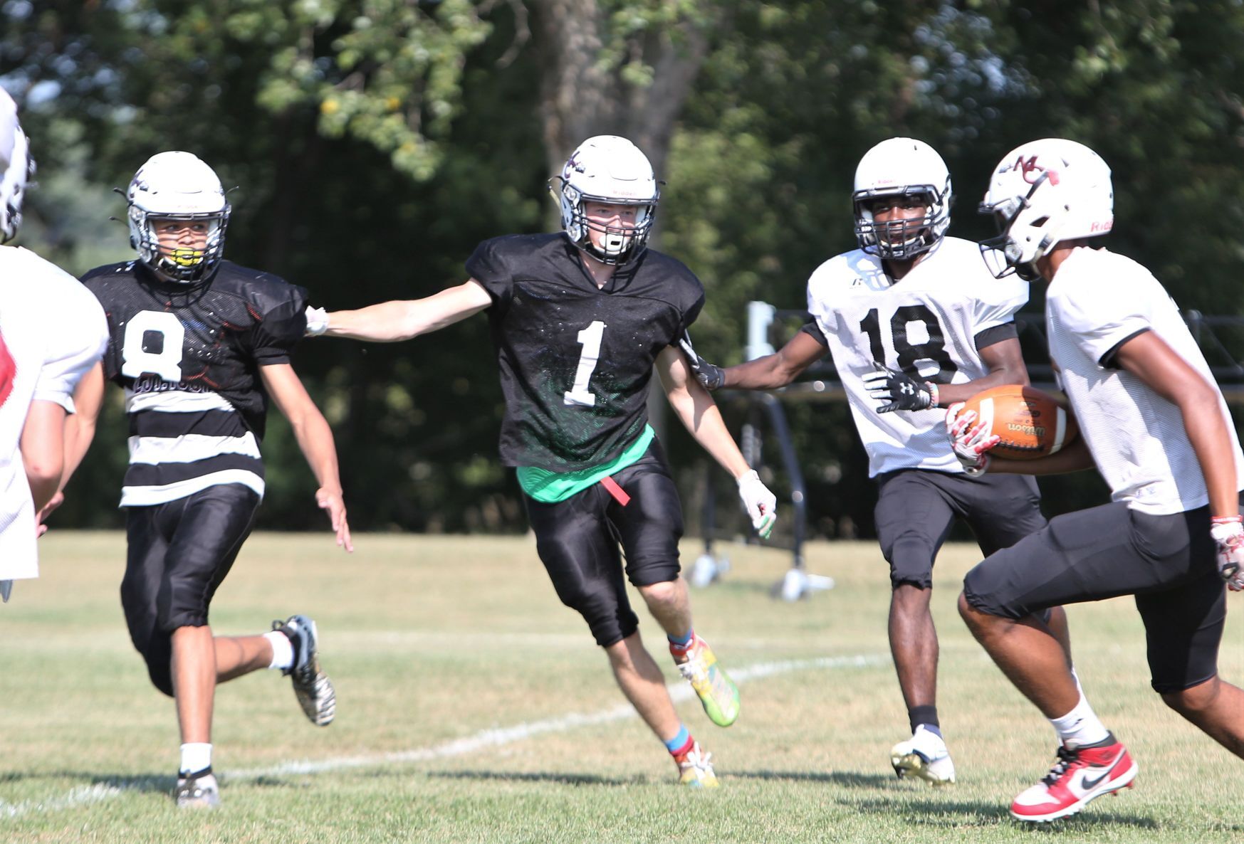 Mason City football practice - Carter Thomas